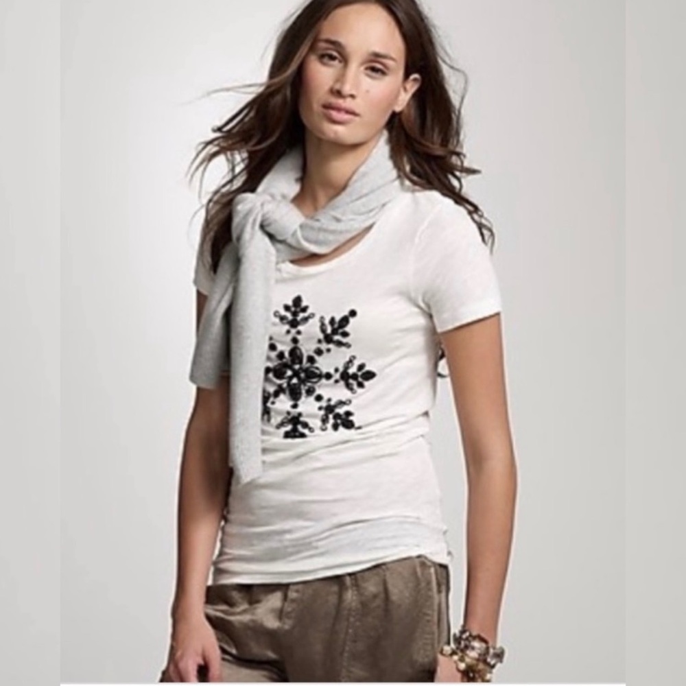 J. Crew Slub Cotton Snow Gem Tee